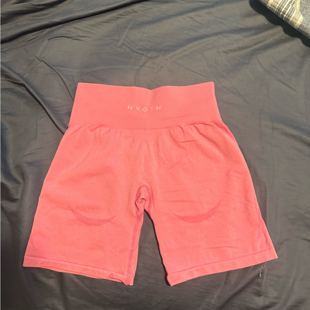 NVGTN Pink Bike Shorts High-Waisted Athletic Wear